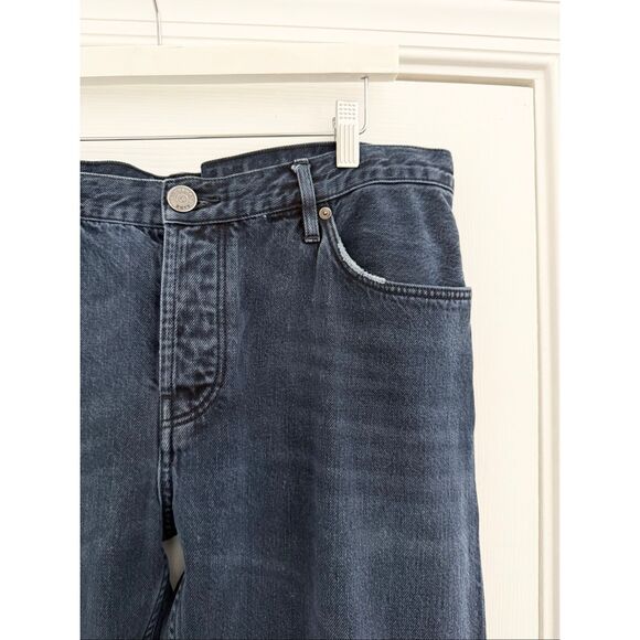 Burberry Brit Steadman Denim Mid-Rise Slim Straight Leg Jeans Medium Wash 34R - Picture 2 of 12